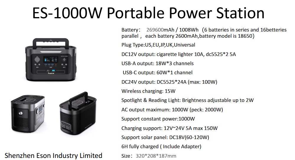 1000W Portable Power Station